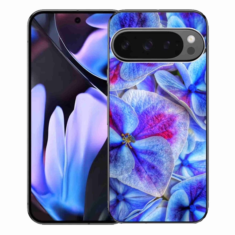 Gél védőhuzat mmCase a Google Pixel 9 Pro XL-hez - kék virágok 1