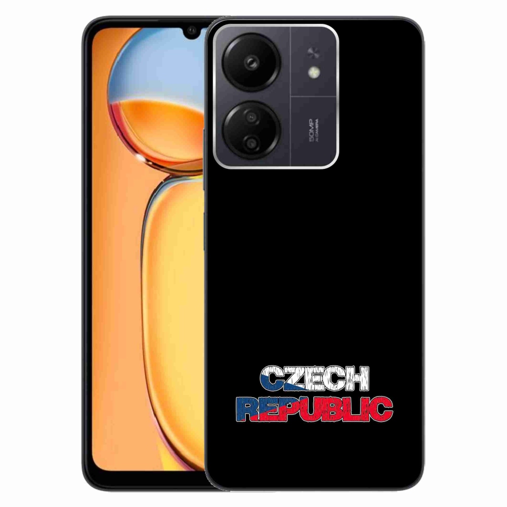 Gél borítás mmCase a Xiaomi Poco C65/Redmi 13C - Csehország fekete háttérrel