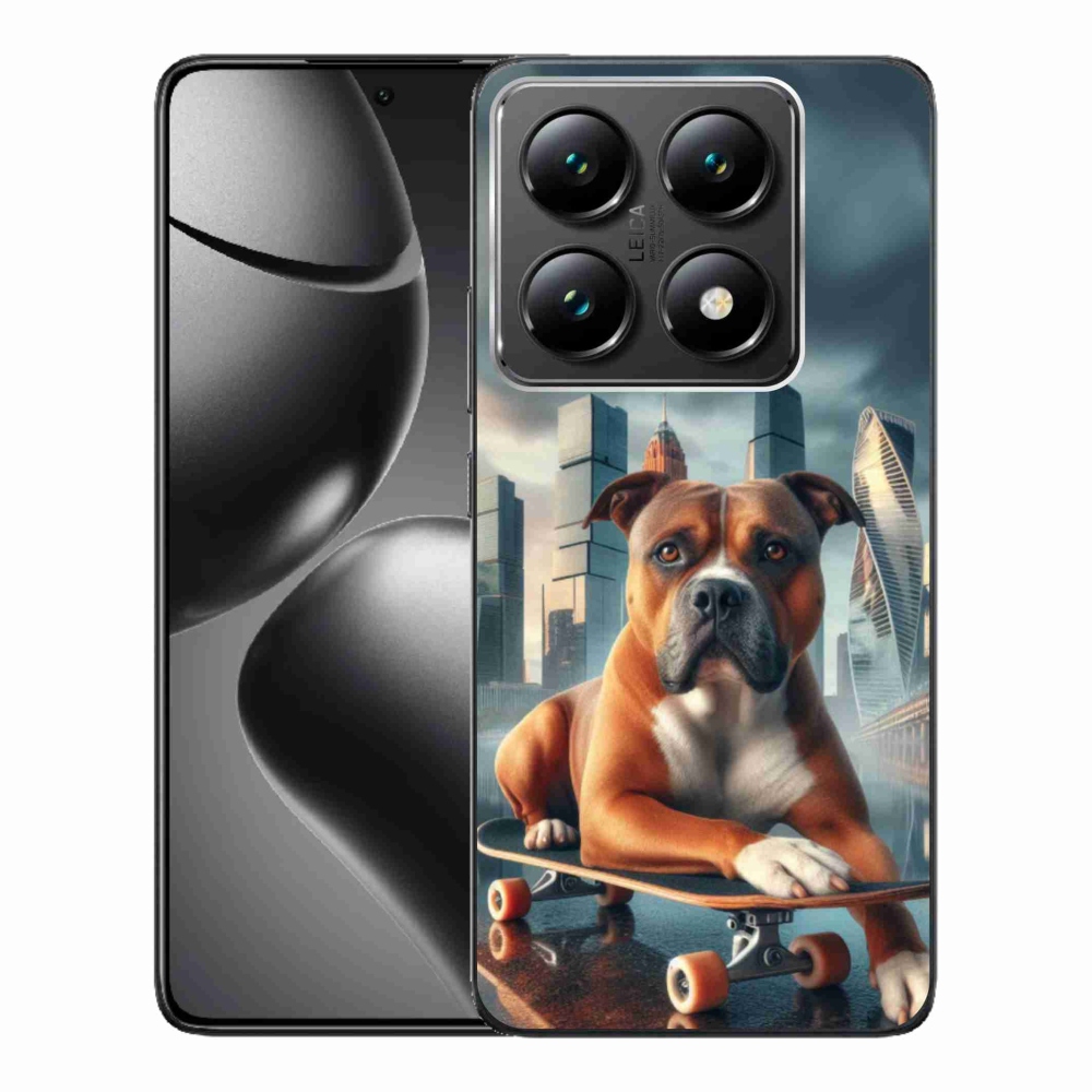 Gél borítás mmCase a Xiaomi 14T Pro számára - kutya gördeszkán