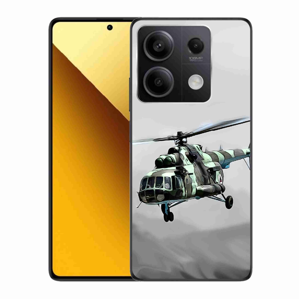 Gél borítás mmCase a Xiaomi Redmi Note 13 5G számára - katonai helikopter