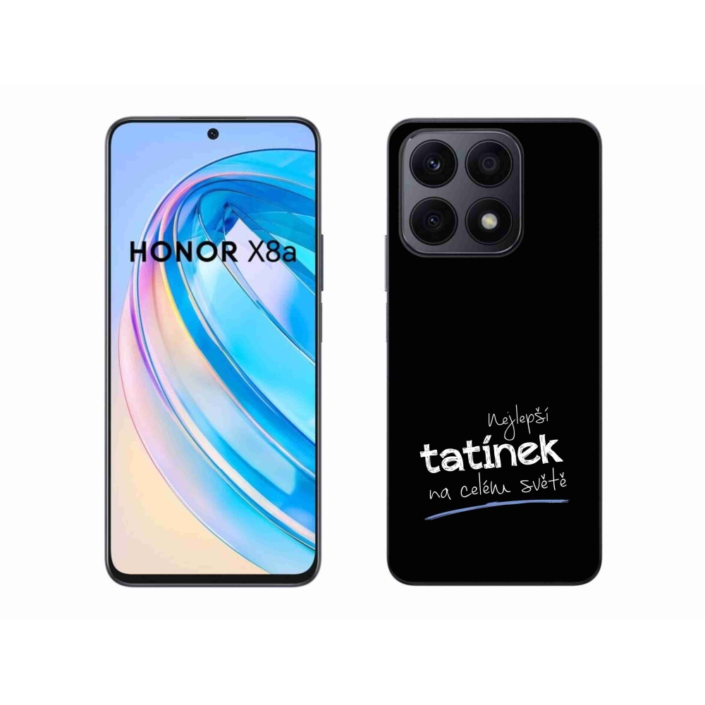 Gél borító mmCase a Honor X8a számára - Best Daddy 4 fekete háttérrel
