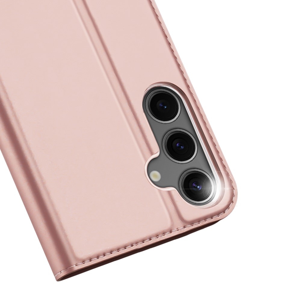 DUX könyvtáska Samsung Galaxy S25 készülékhez - rózsaarany