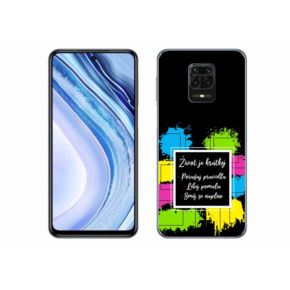 Gél borítás mmCase a Xiaomi Redmi Note 9S-hez - idézem 5 fekete háttérrel