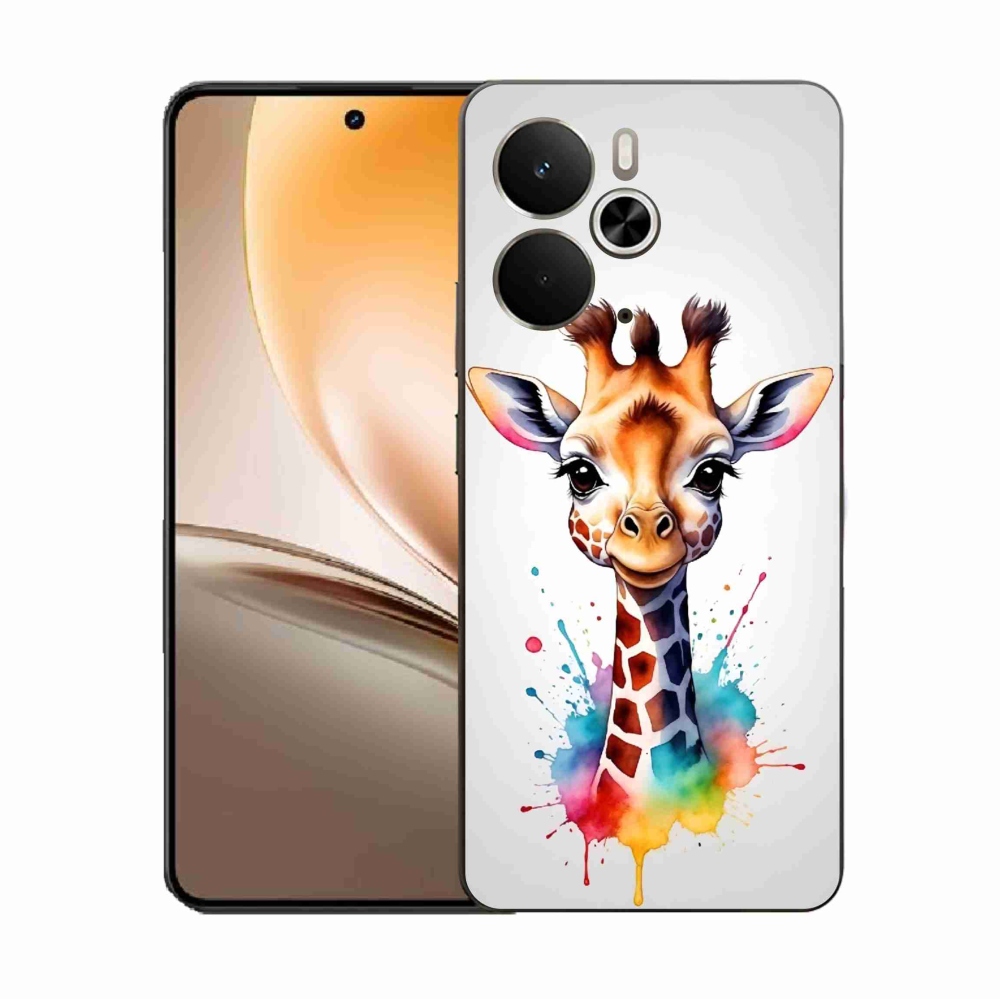 Zselés borítás mmCase a Realme 14 5G készülékhez - zsiráf 1