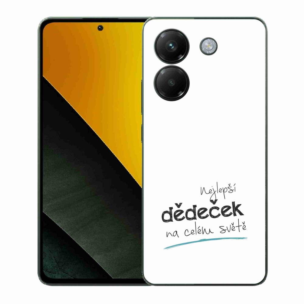 Gél borító mmCase a Xiaomi Poco M7 Pro 5G-n - a legjobb nagypapa 3 fehér háttérrel
