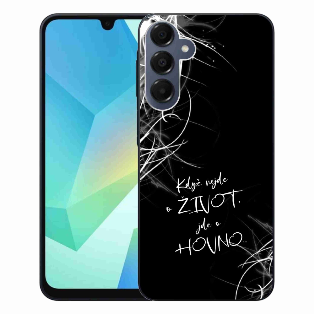 Gél borító mmCase Samsung Galaxy A16 4G/5G - vicces szöveg 16 fekete háttér
