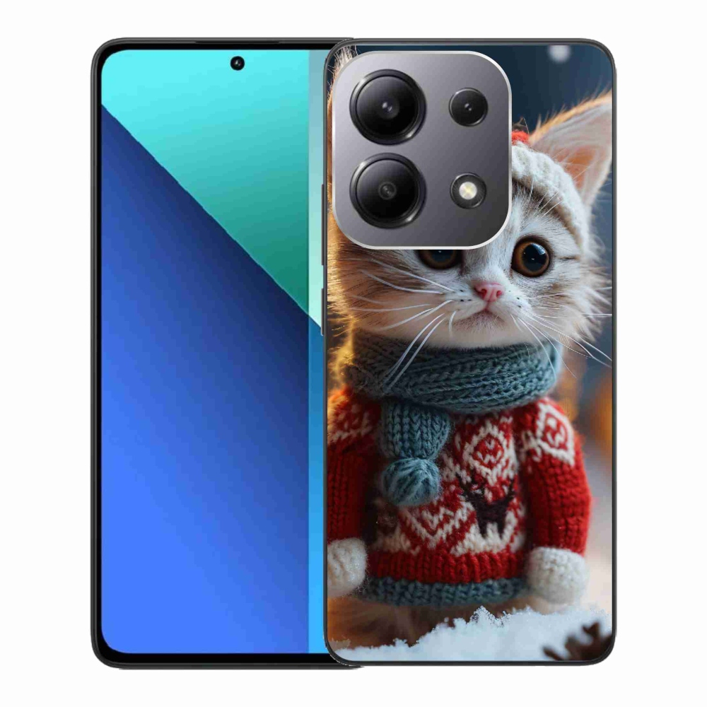 Gél borítás mmCase a Xiaomi Redmi Note 13-hoz - cica pulóverben