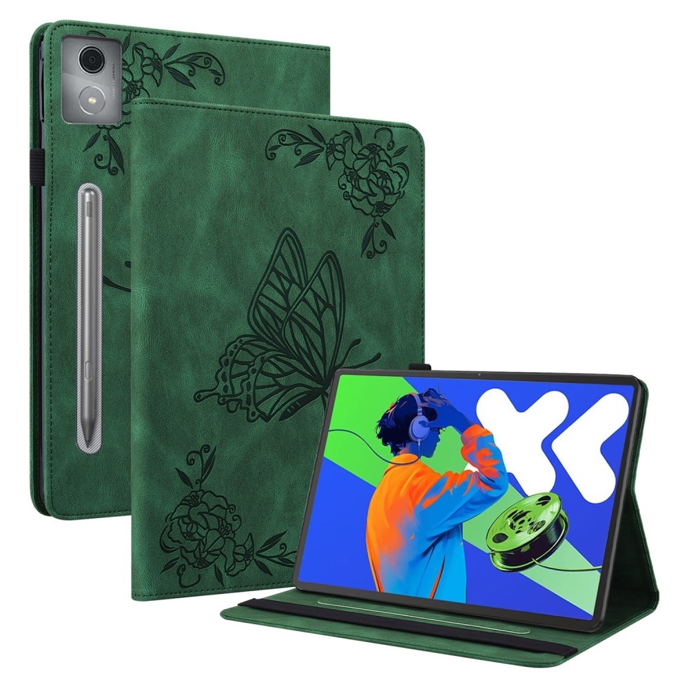 Pillangó táblagép tok Lenovo Idea Tab Pro 12.7 - zöld