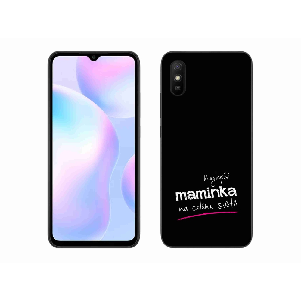 Gél borító mmCase a Xiaomi Redmi 9AT - legjobb anya 4 fekete háttérrel