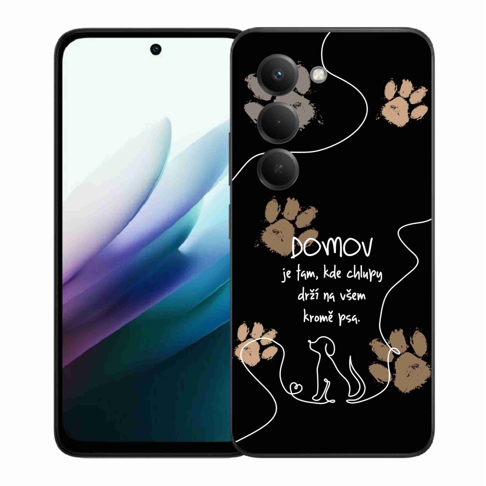Gél borítás mmCase a Xiaomi Redmi 15 4G/5G (171mm) - kutya motívum fekete háttérrel