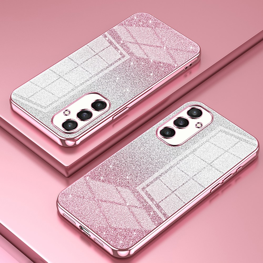 Vágott zselés csillogó tok Samsung Galaxy S25 készülékhez - rózsaszín