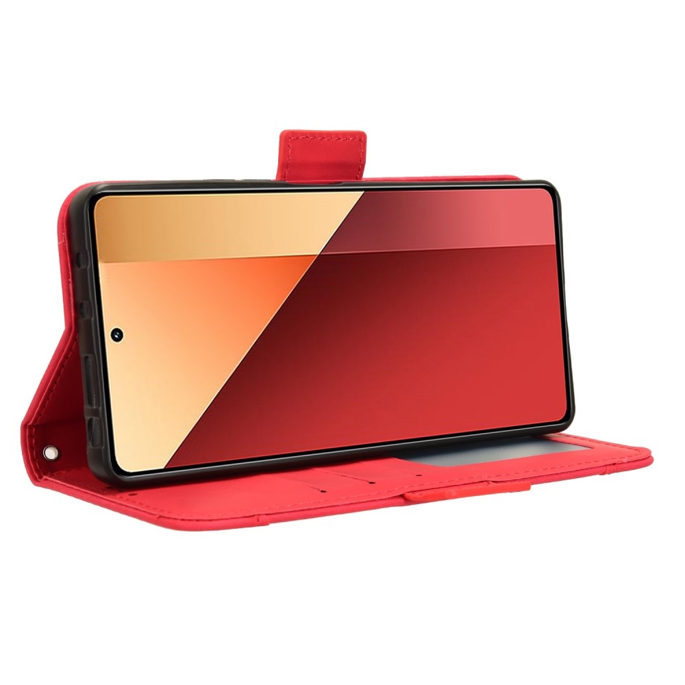 Kártyás könyv tok Xiaomi Redmi Note 14S/Note 13 Pro 4G/Poco M6 Pro - piros