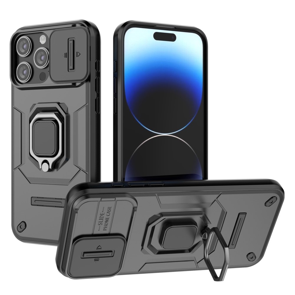Ütésálló borítás iPhone 15 Pro készülékhez - fekete