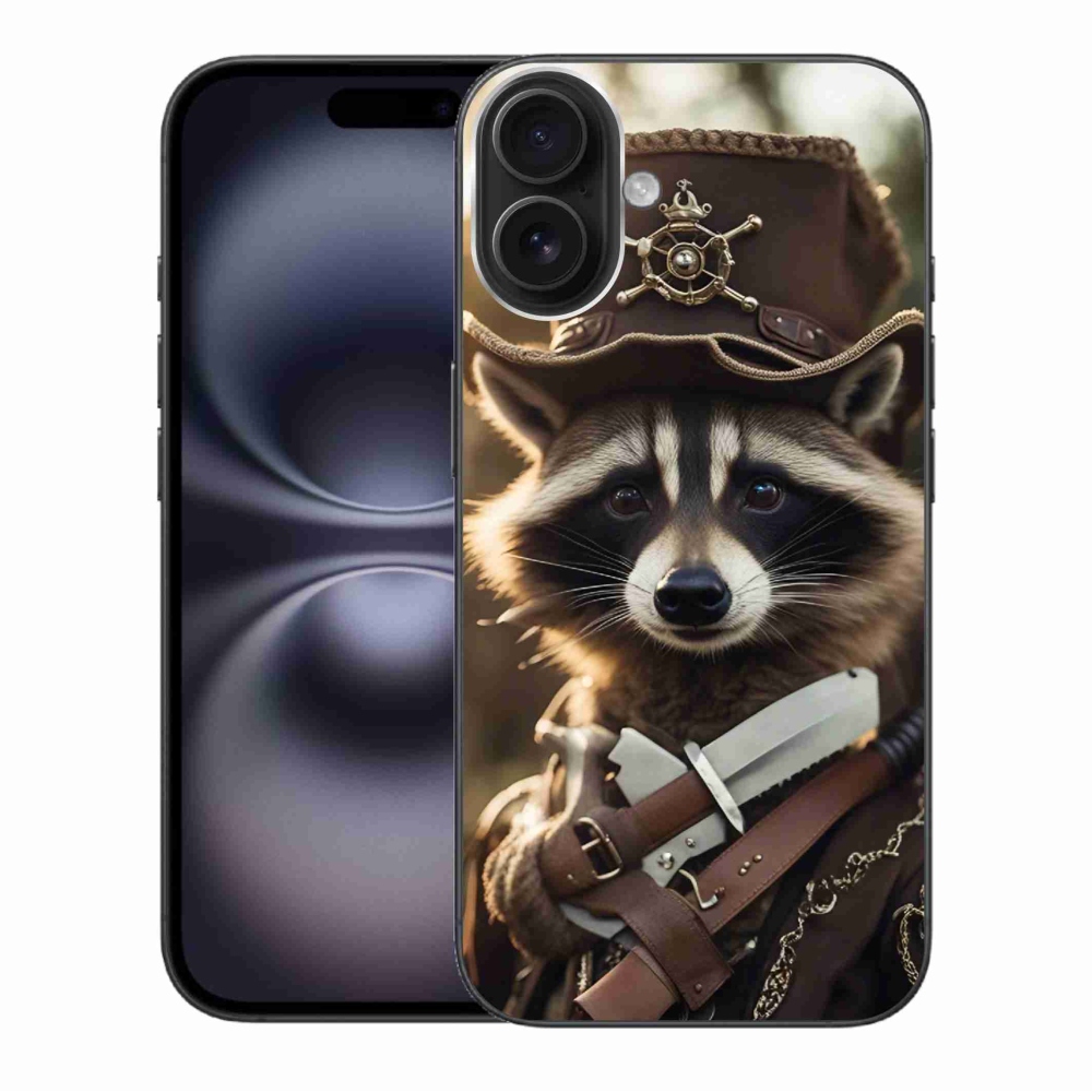 Zselés borítás mmCase iPhone 16 Plus készülékhez - mosómedve egyenruhában