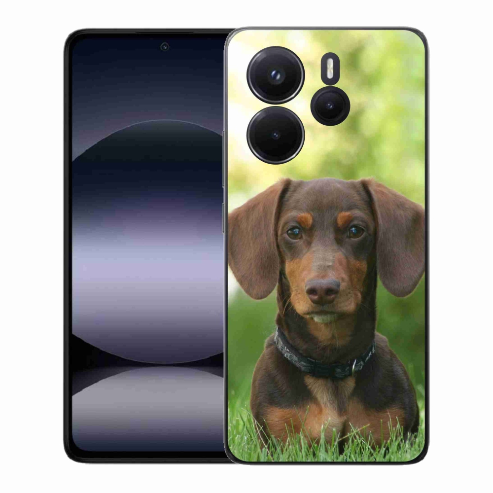 Gél borítás mmCase a Xiaomi Redmi Note 14-hez - barna tacskó