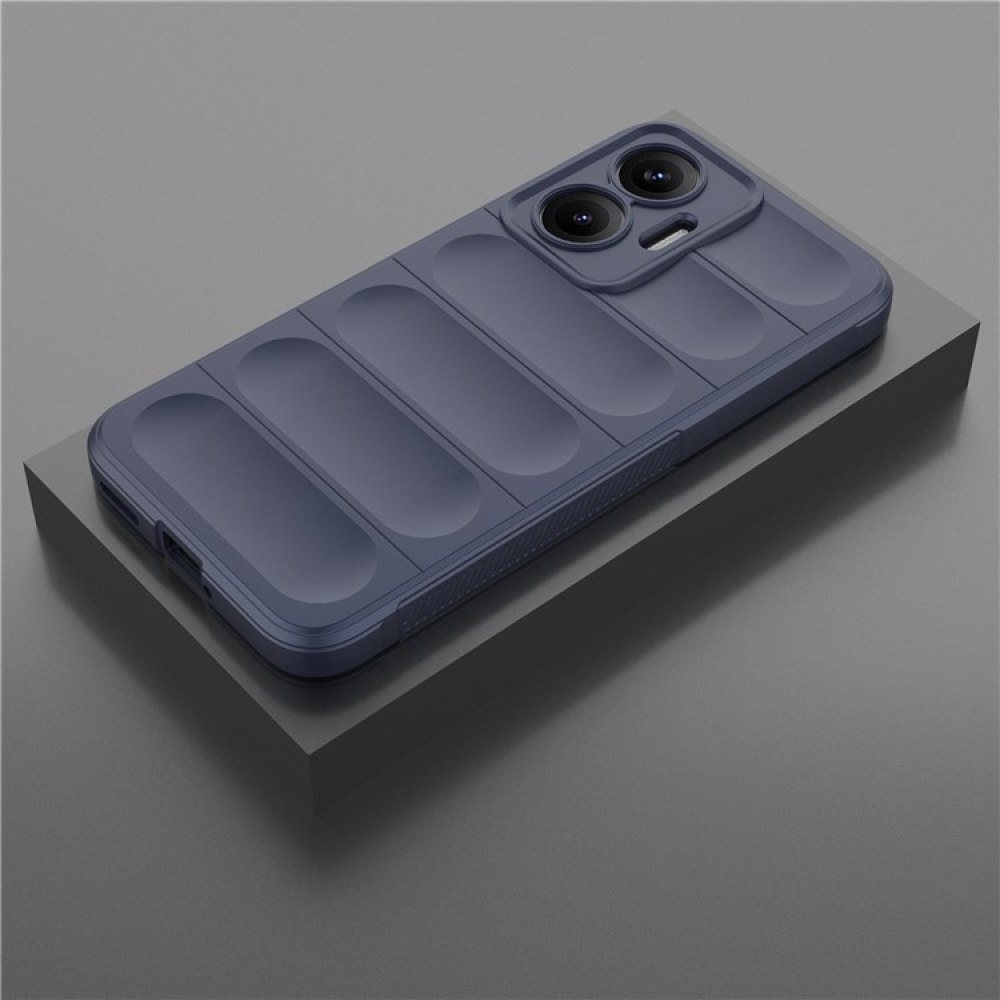 Rugg tartós zselés tok Xiaomi Poco F7 5G - sötétkék