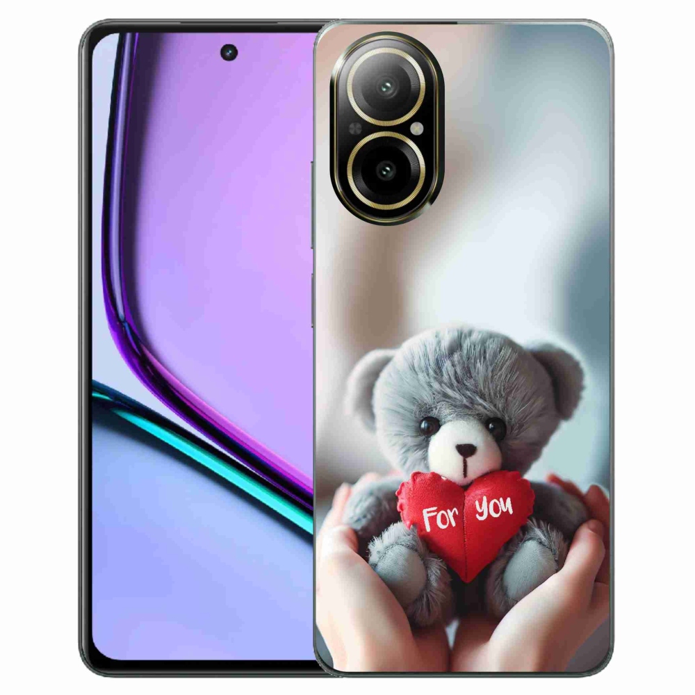 Gél borítás mmCase a Realme C67 készülékhez - mackó a szerelmesek számára