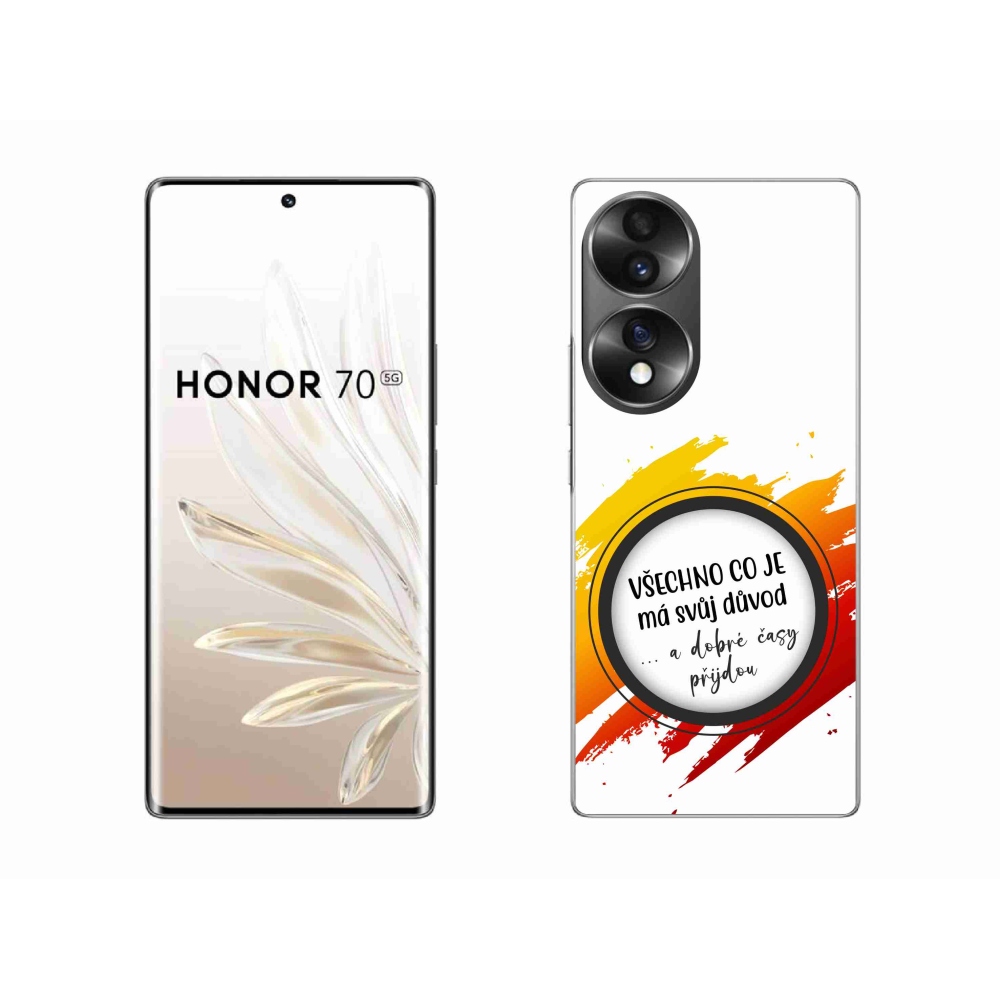 Zselés borító mmCase a Honor 70 készülékhez - idézet 3 fehér háttér