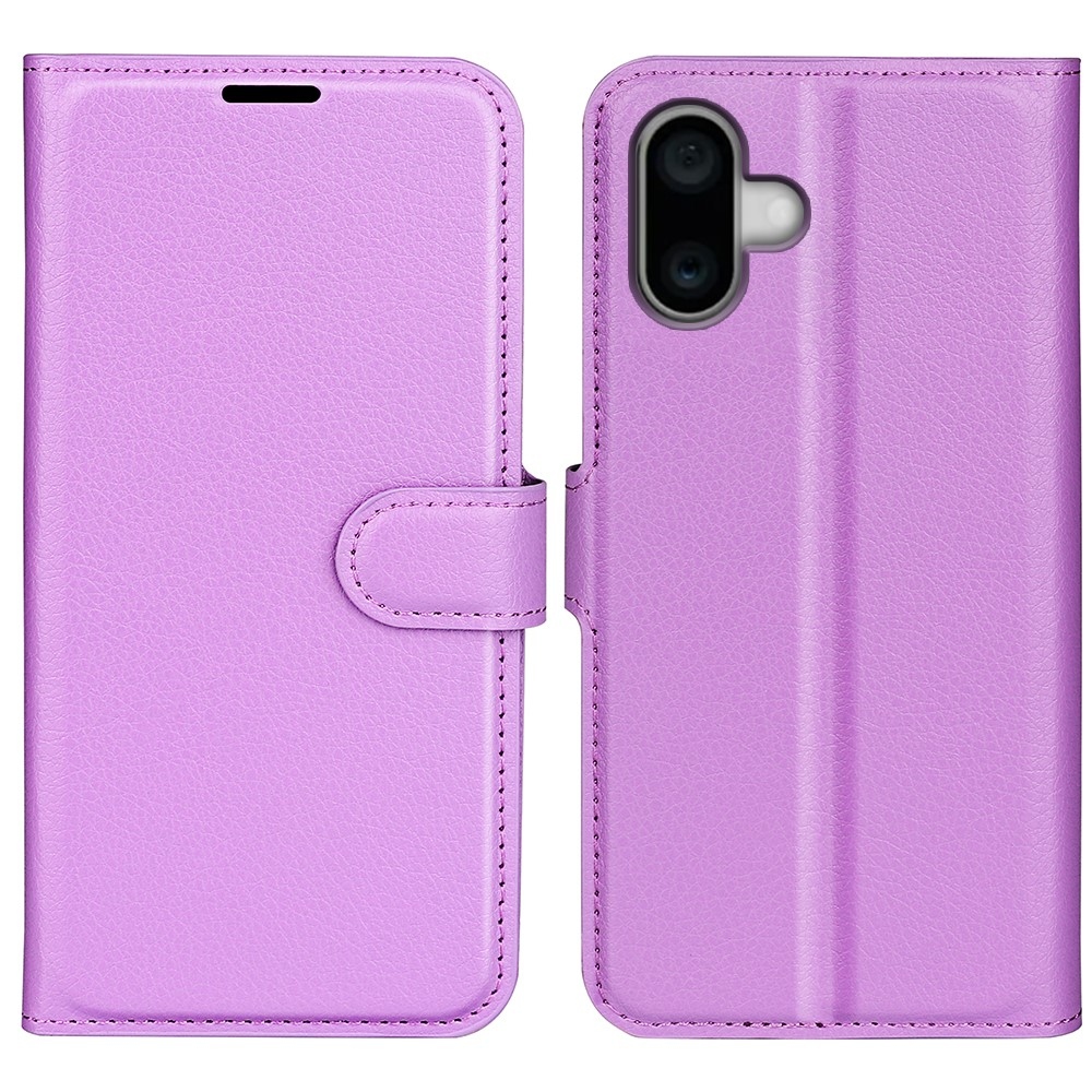 Litchi könyvtáska iPhone 16-hoz - lila