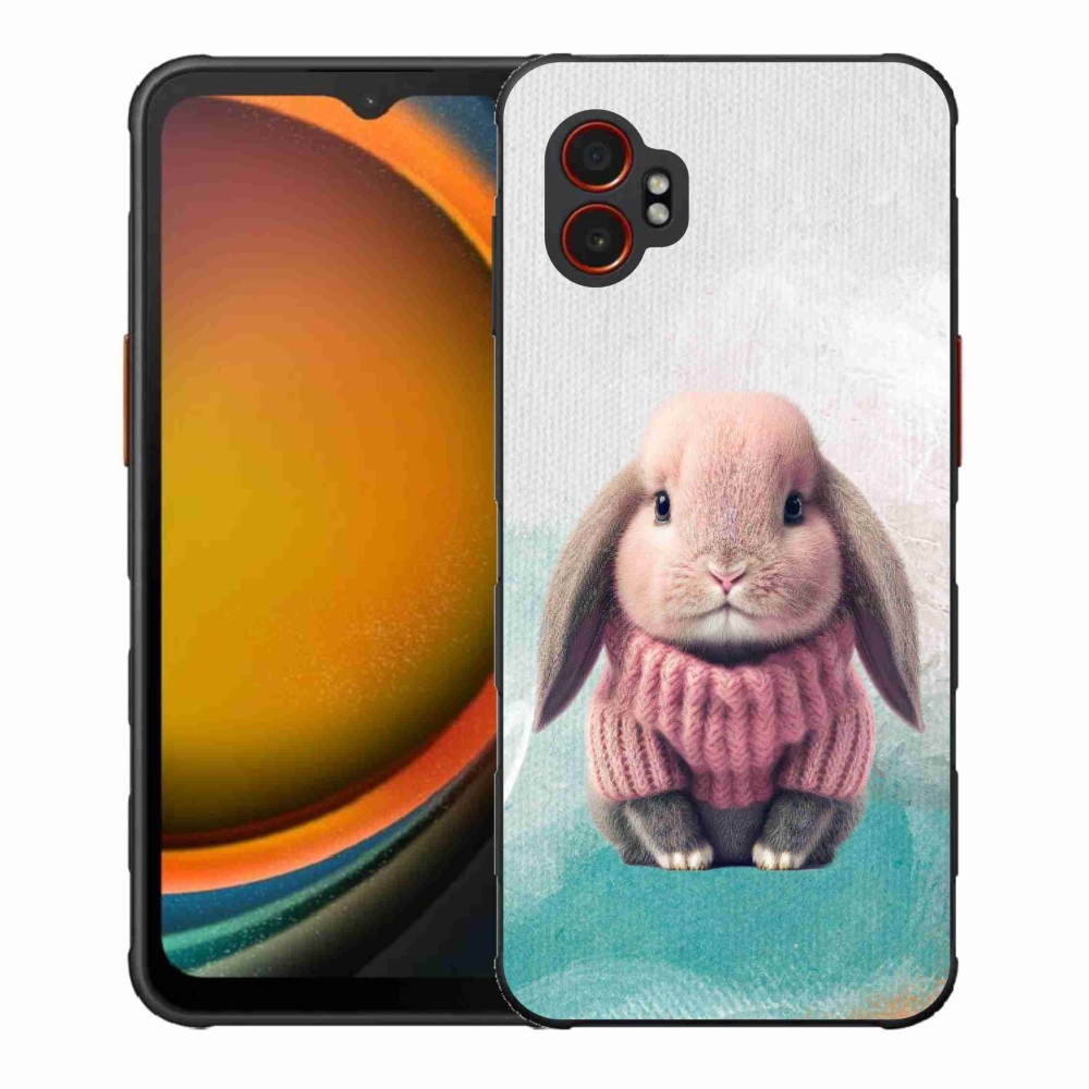Gél borítás mmCase Samsung Galaxy Xcover 7 Pro - nyúl pulóverben