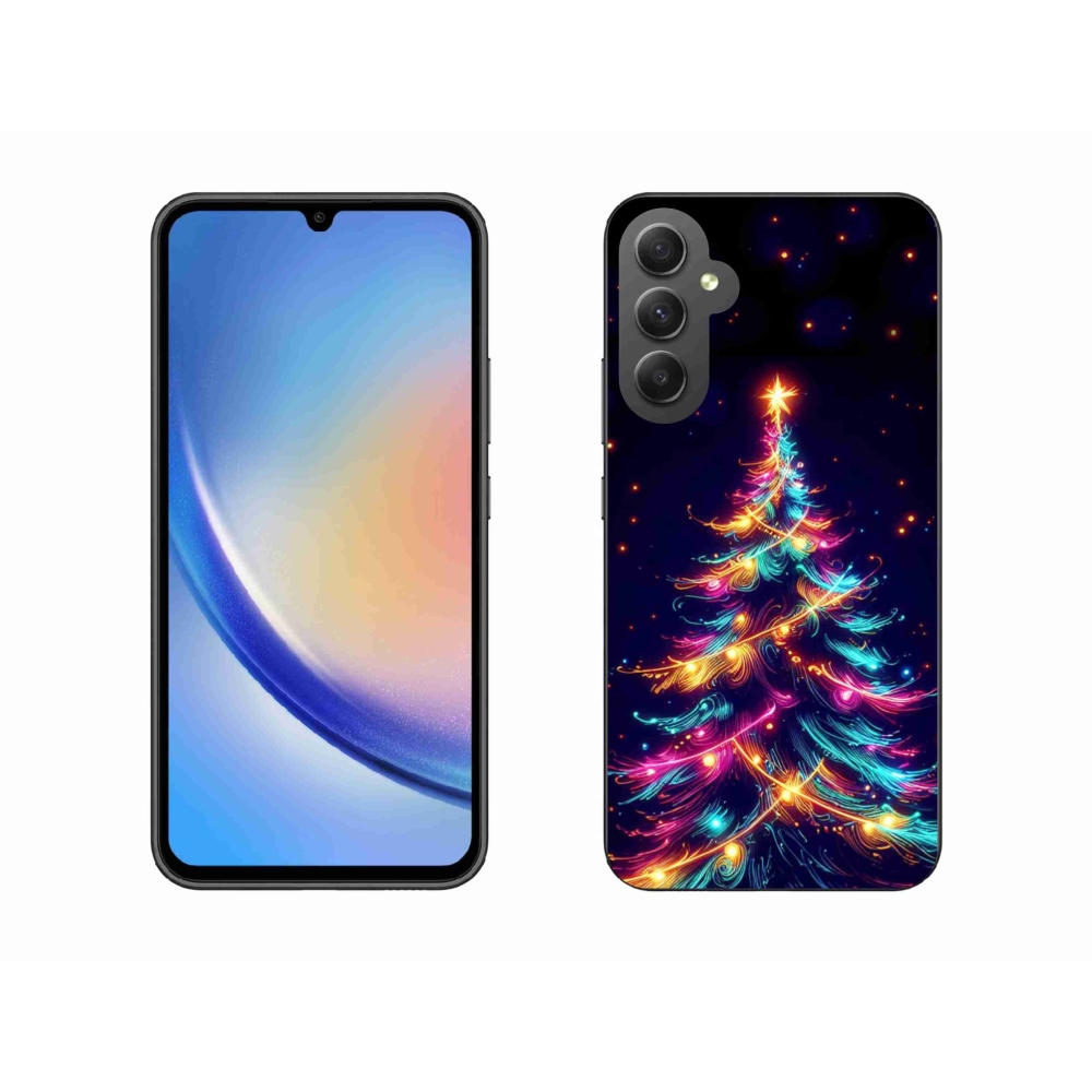 Gél borítás mmCase Samsung Galaxy A34 5G - neon karácsonyfa