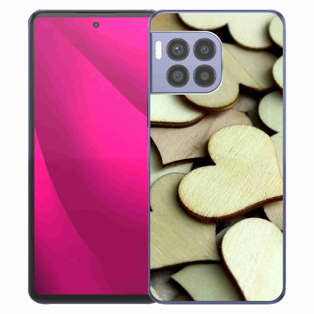Zselés borítás mmCase a T-Mobile T Phone 2 Pro készülékhez - fából készült szívek