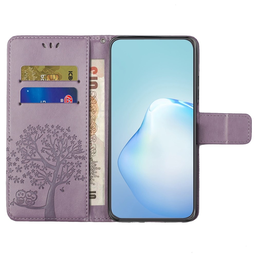Fa könyv tok Samsung Galaxy A15 4G/5G készülékhez - világos lila