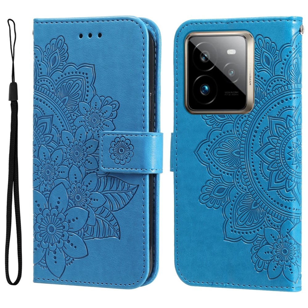 Mandala könyvtáska Realme GT 7 Pro 5G-hez - kék