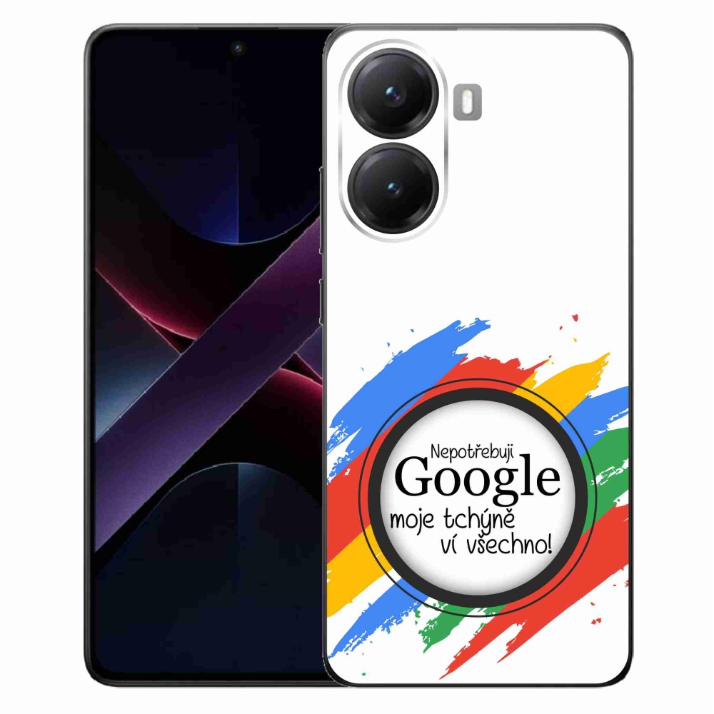 Gél borító mmCase a Xiaomi Poco X7 Pro 5G - anyós tudja, minden fehér háttérrel