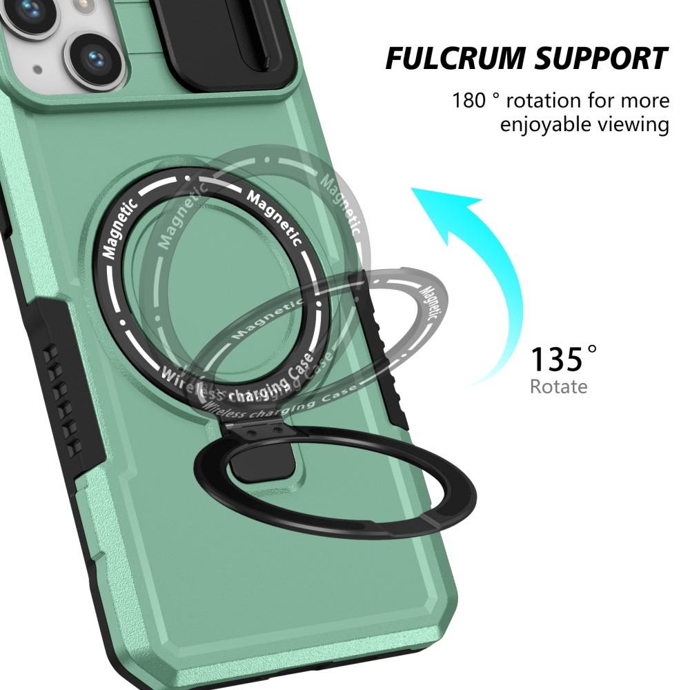 Fulcrum tartós borító kameravédelemmel és MagSafe funkcióval iPhone 14 készülékhez - Világoszöld