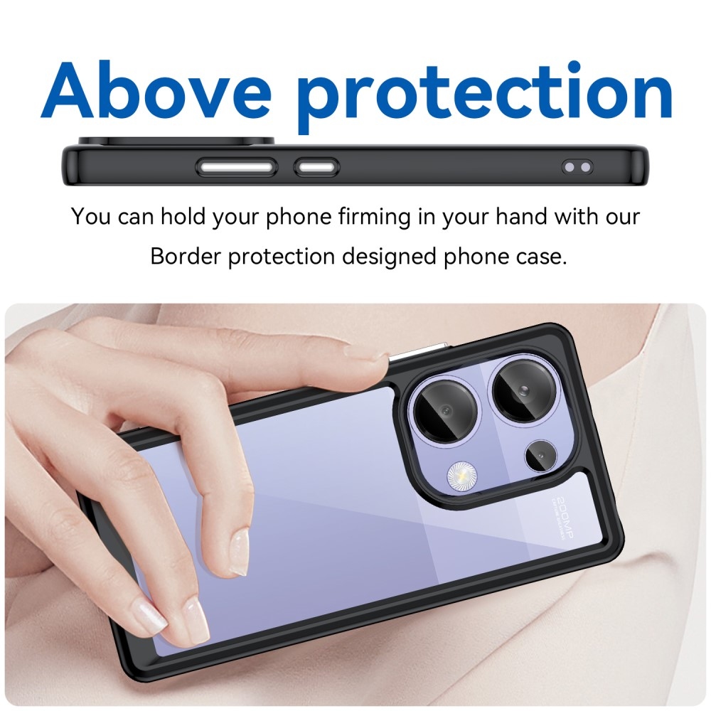 Gél tok rögzített hátlappal Xiaomi Redmi Note 13 Pro 4G/Poco M6 Pro - fekete