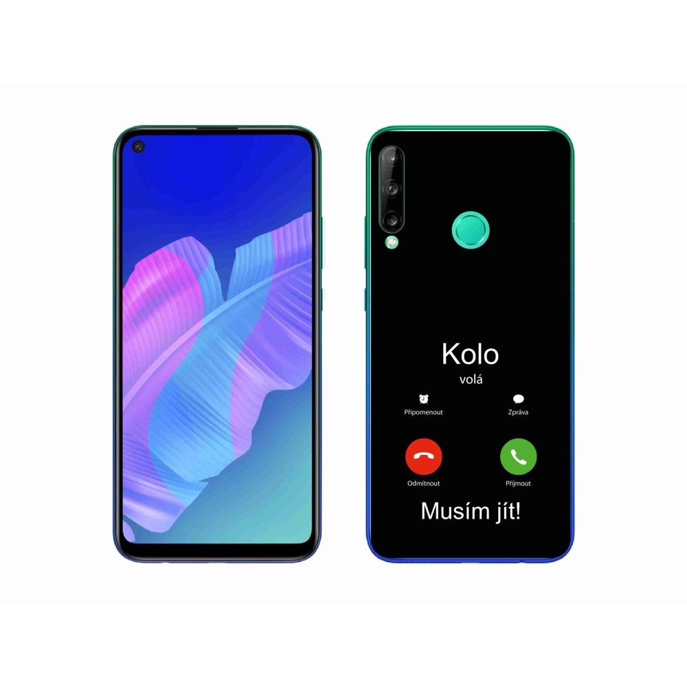 Gél borítás mmCase a Huawei P40 Lite E - kerek hívások fekete háttérrel