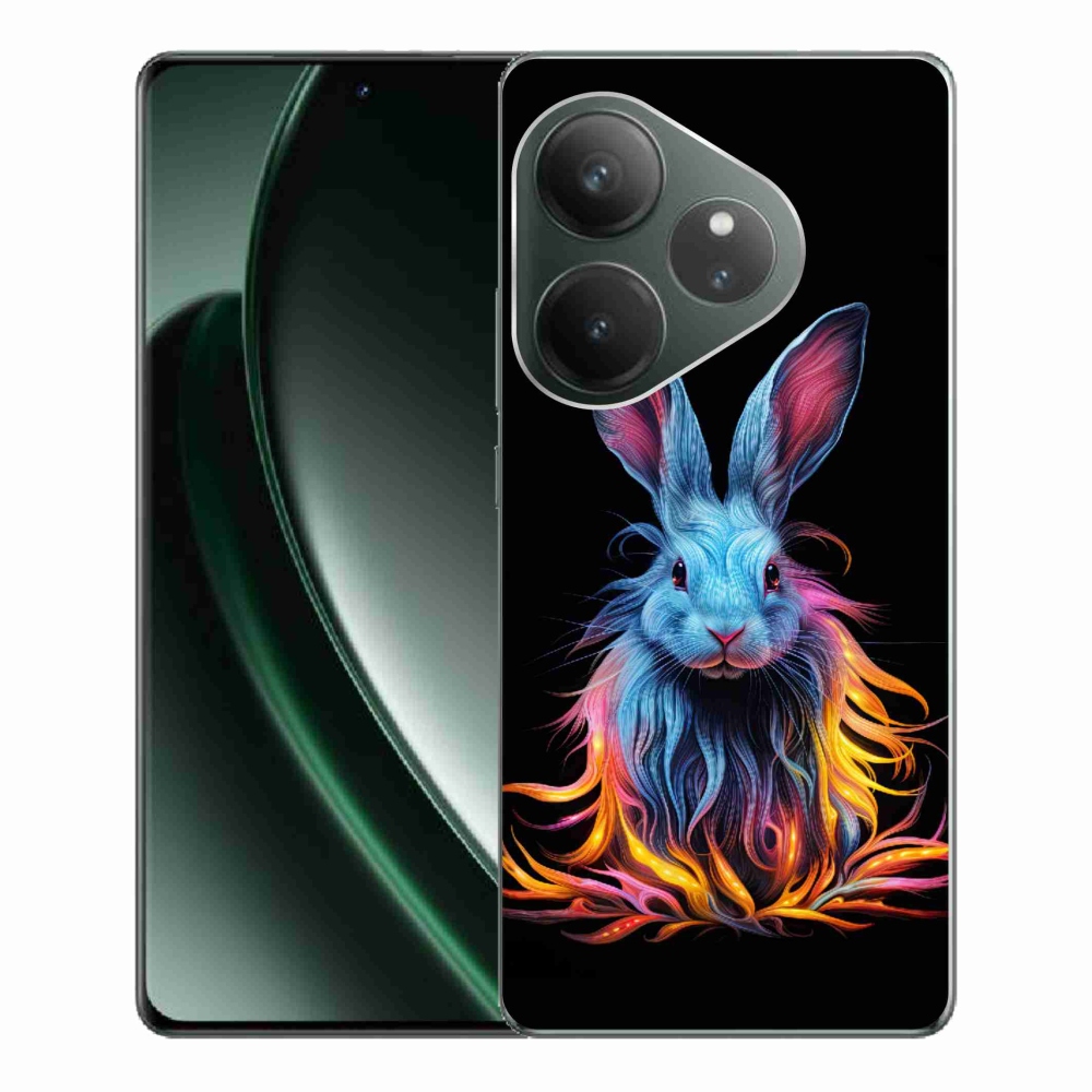 Zselés borítás mmCase a Realme GT 6 5G/GT 6T 5G számára - absztrakt nyúl