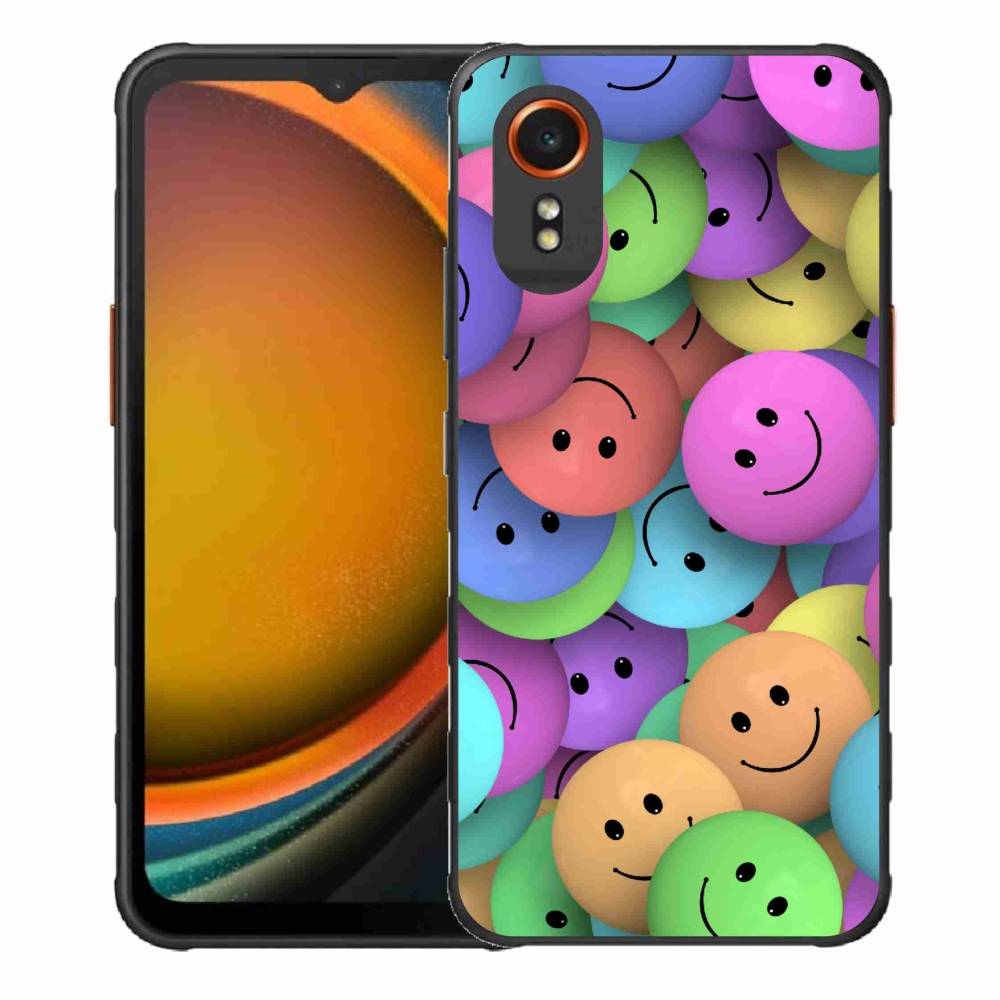 Gél borító mmCase Samsung Galaxy Xcover 7 készülékhez - színes smiley-k