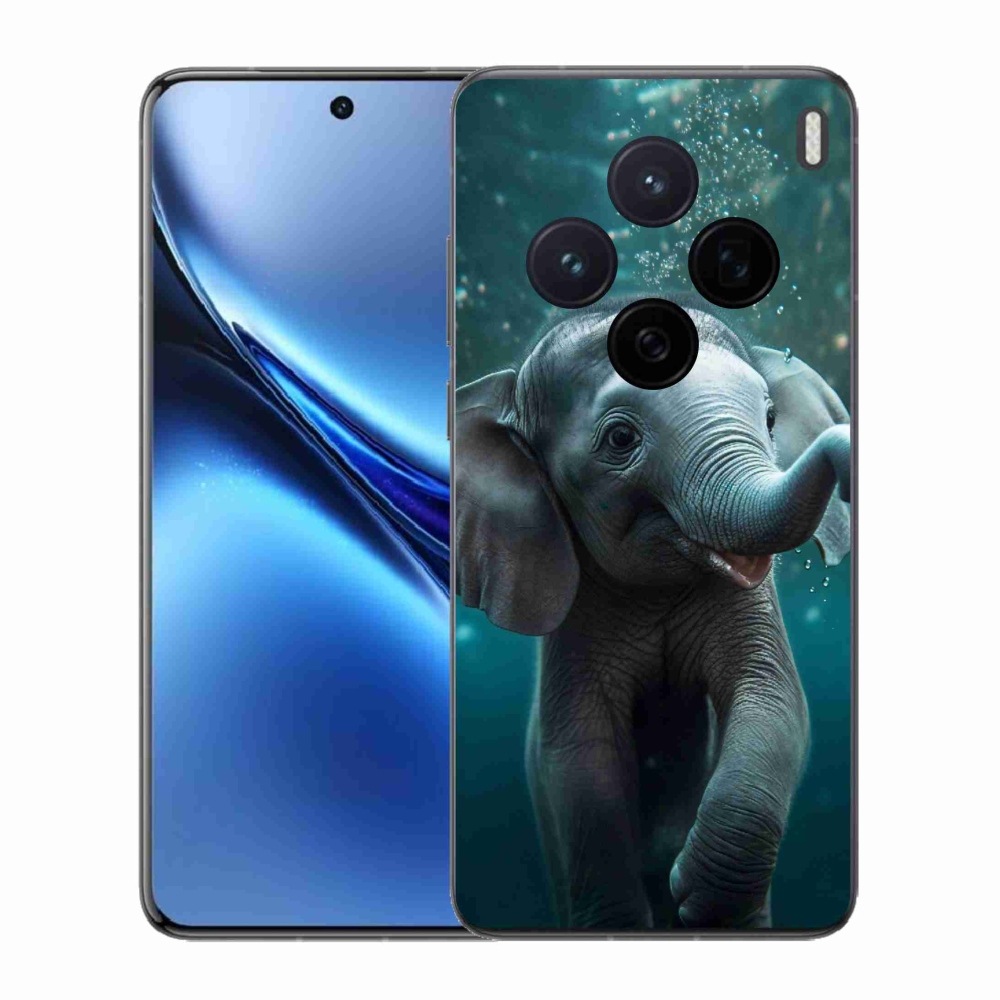 Zselés borítás mmCase a Vivo X200 5G-hez - elefánt a víz alatt