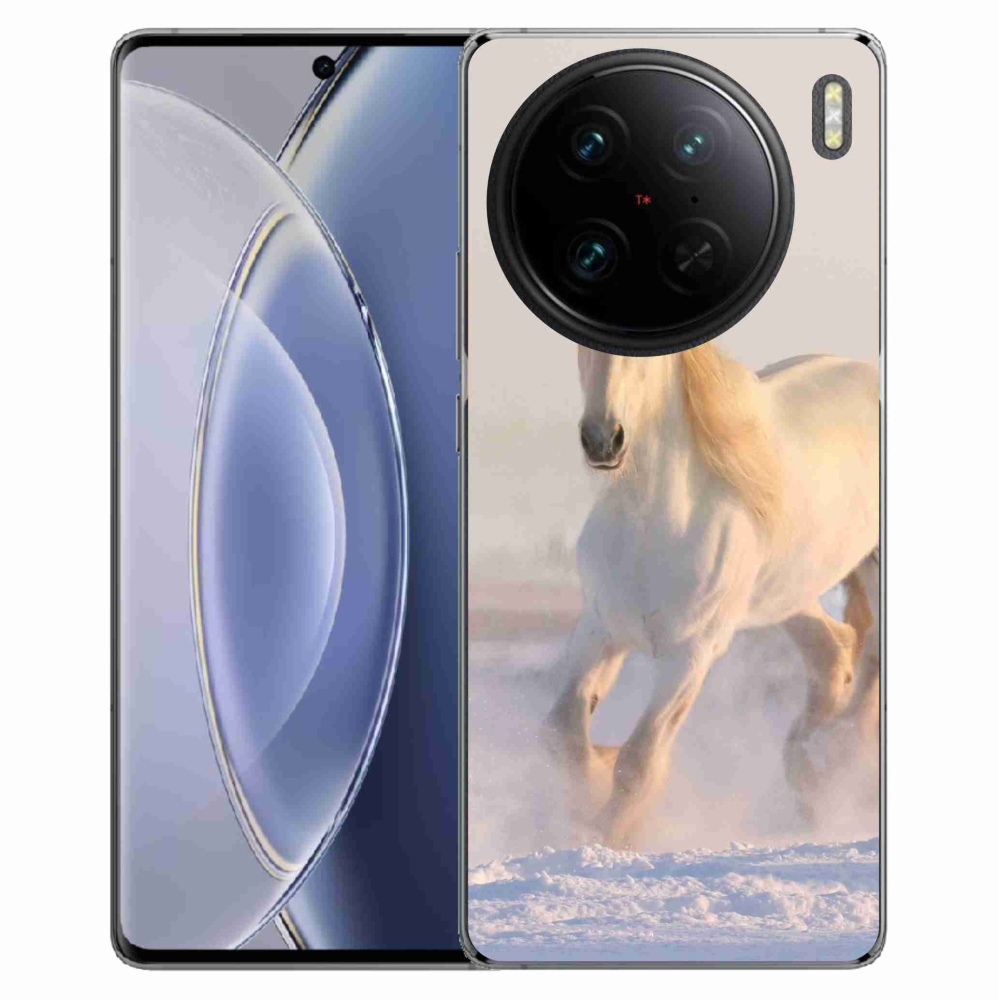 Gél tok mmCase a Vivo X90 Pro számára - ló a hóban