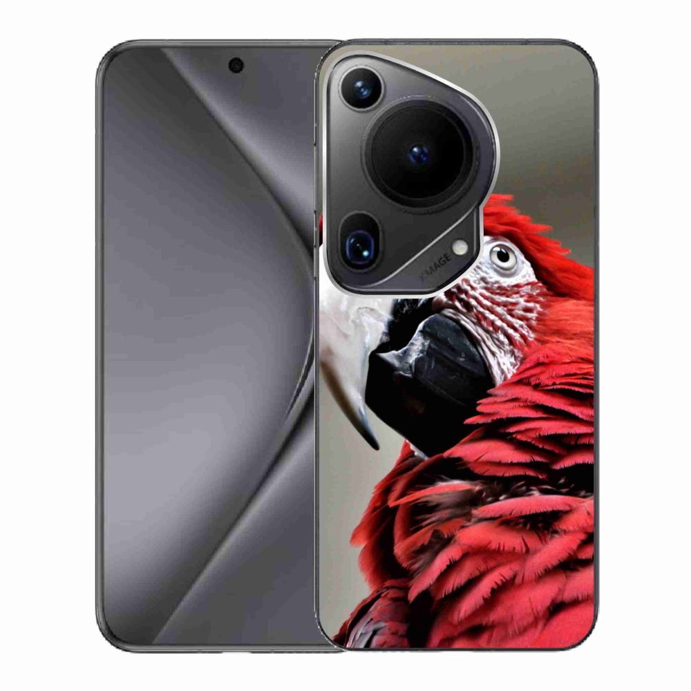 Gél tok mmCase a Huawei Pura 70 Ultra készülékhez - papagáj ara piros