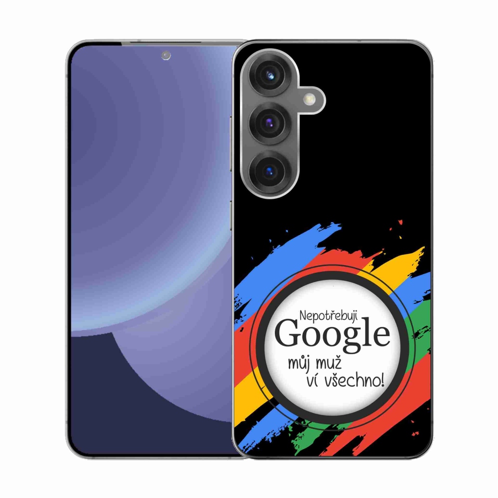 Gél borító mmCase Samsung Galaxy S25 - az ember mindent tud fekete háttérrel
