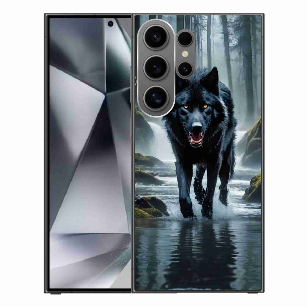Zselés borítás mmCase Samsung Galaxy S24 Ultra - fekete farkas