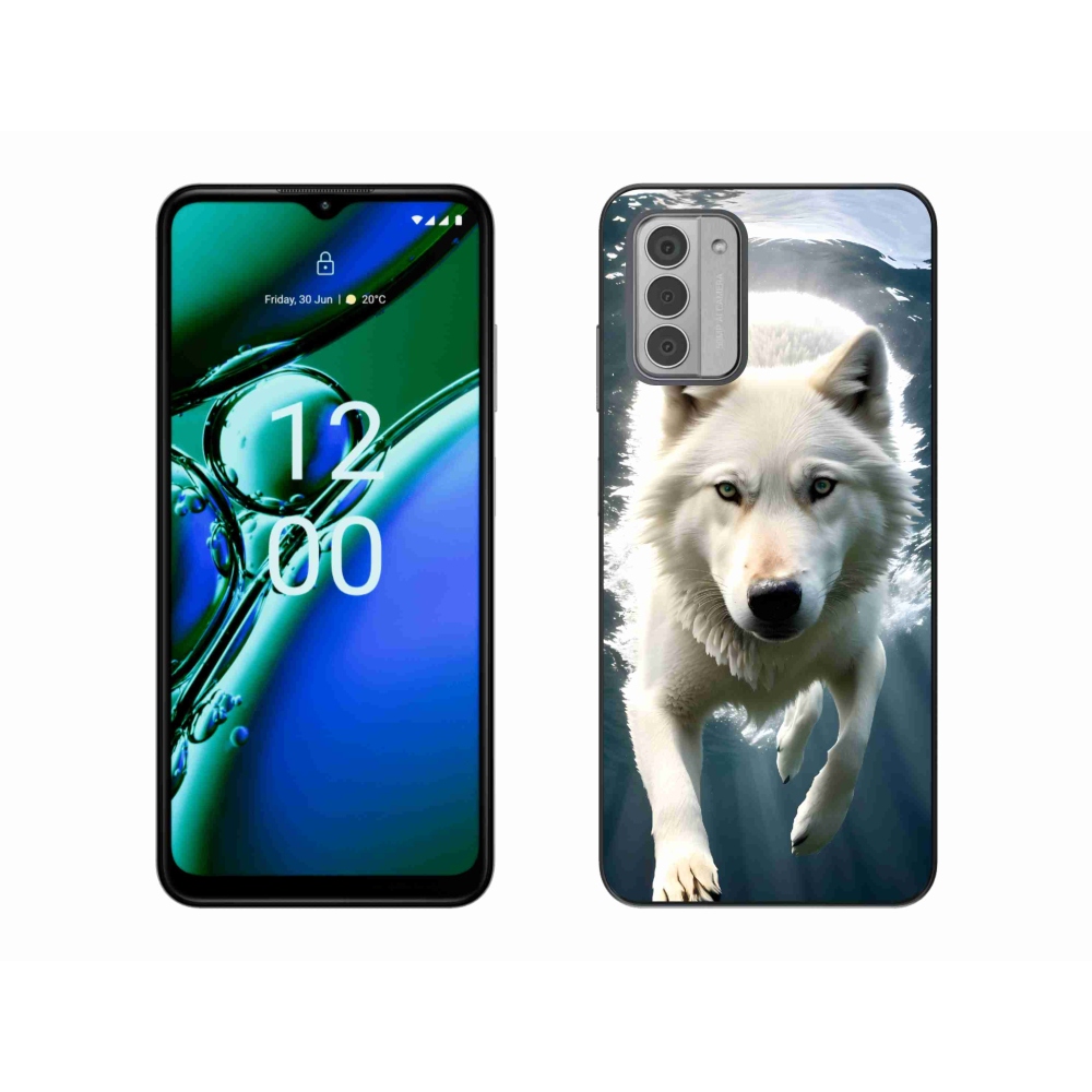 Zselés tok mmCase a Nokia G42 készülékhez - fehér farkas