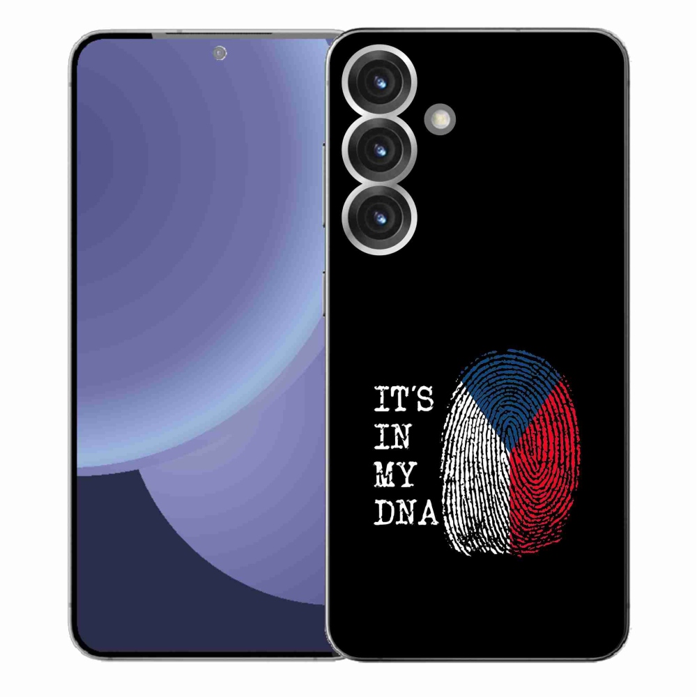Gél védőhuzat mmCase Samsung Galaxy S25+ - zászlós ujjlenyomat fekete háttérrel