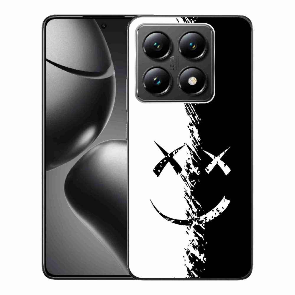 Gél borító mmCase a Xiaomi 14T-hez - fekete és fehér mosolygó