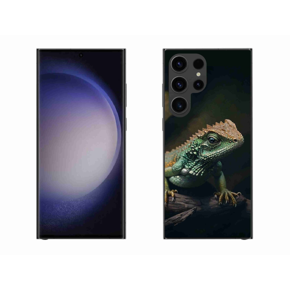 Zselés borítás mmCase Samsung Galaxy S23 Ultra 5G - gyík - Samsung Galaxy S23 Ultra 5G számára