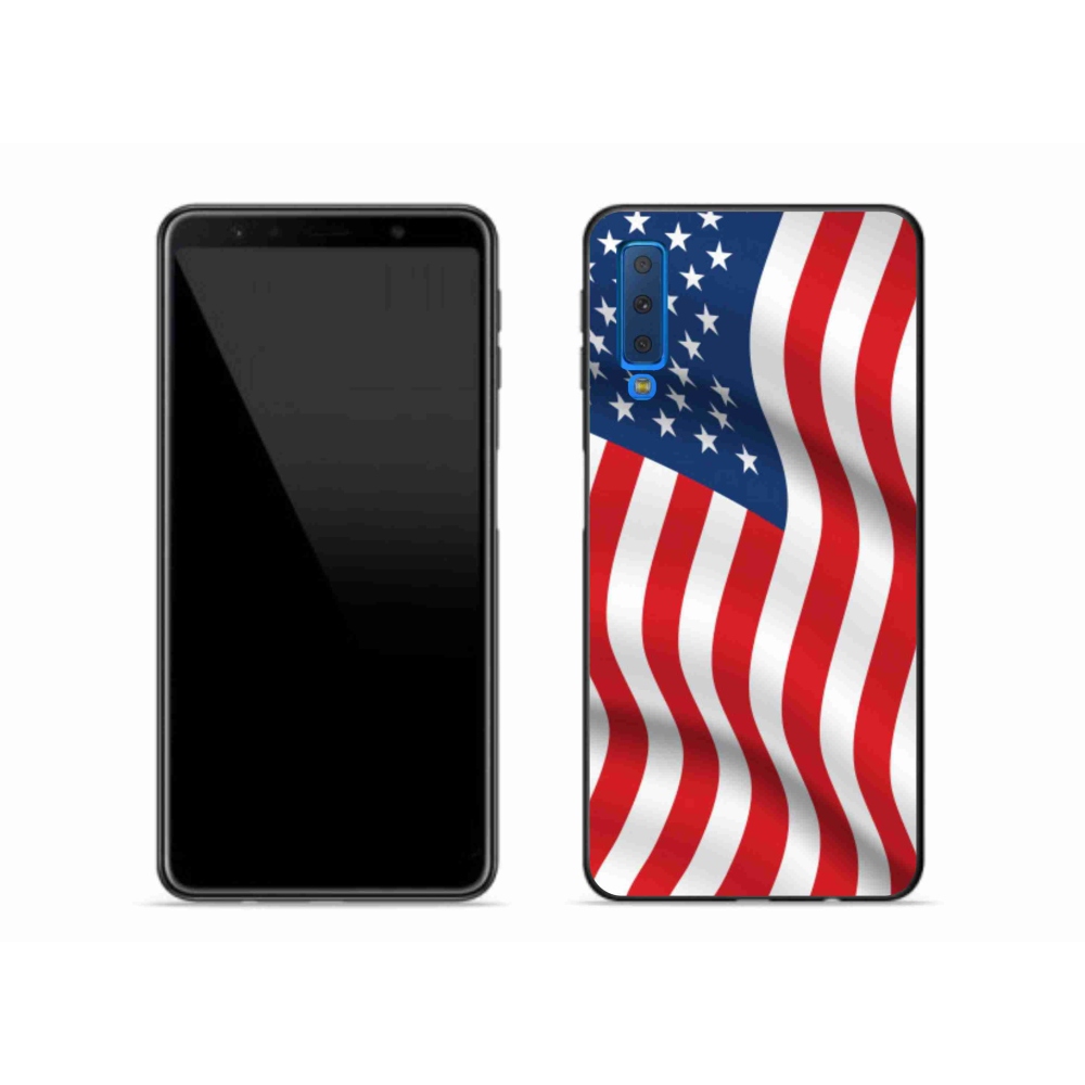Gél védőhuzat mmCase Samsung Galaxy A7 (2018) - USA zászló