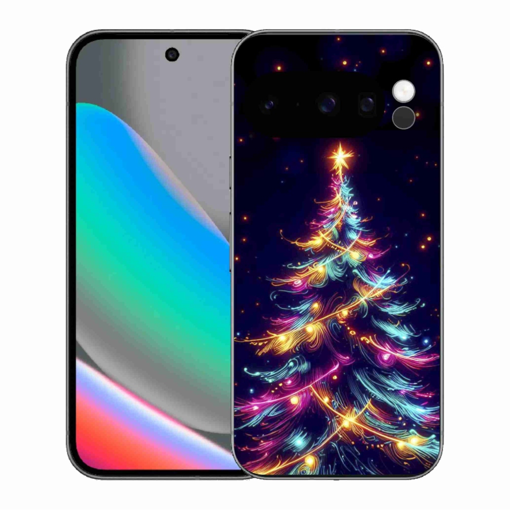 Gél borítás mmCase a Google Pixel 10 Pro számára - neon karácsonyfa