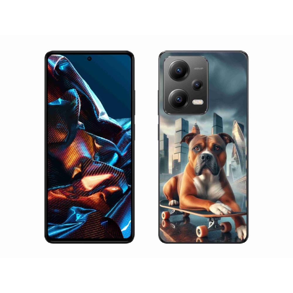 Gél borítás mmCase a Xiaomi Redmi Note 12 Pro 5G számára - kutya gördeszkán