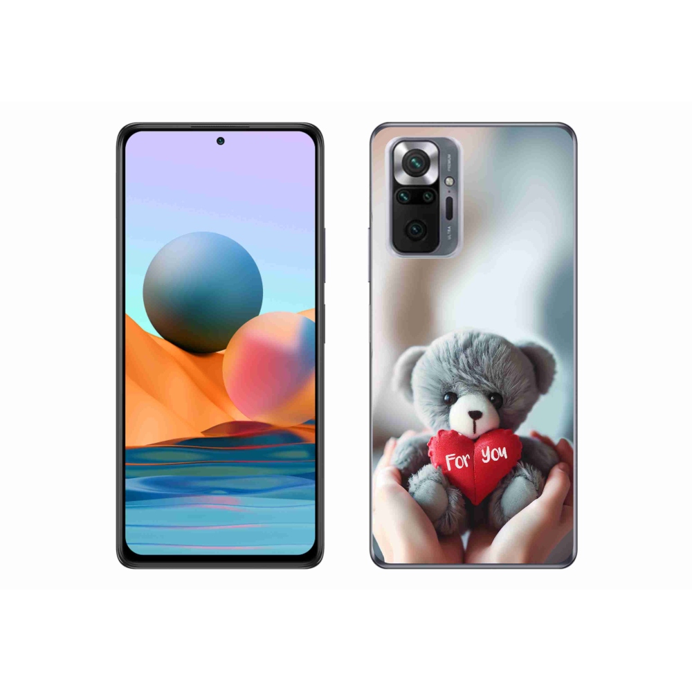 Gél borítás mmCase a Xiaomi Redmi Note 10 Pro számára - mackó a szerelmesek számára