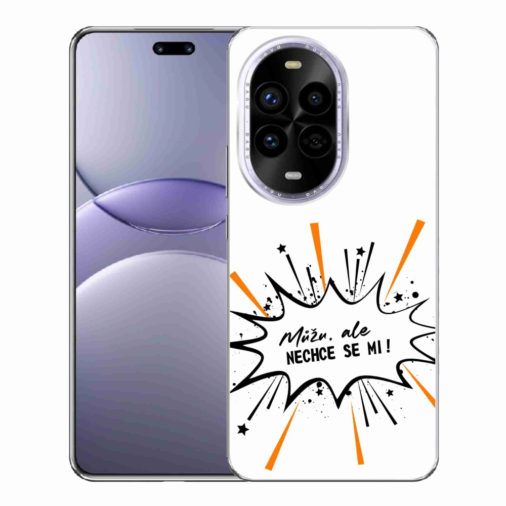 Gél borító mmCase a Huawei Nova 13 Pro 5G készülékhez - vicces szöveg 11 fehér háttér
