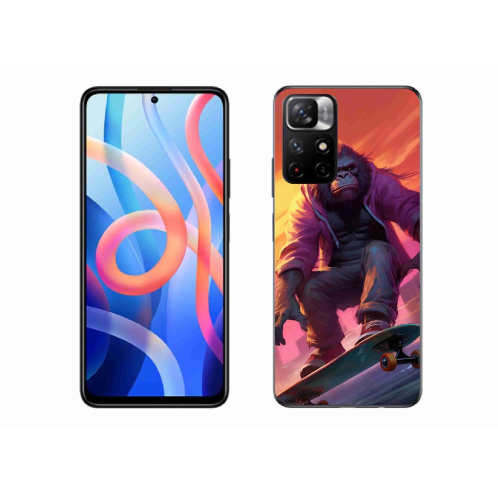 Gél borítás mmCase a Xiaomi Redmi Note 11S 5G számára - gorilla a gördeszkán