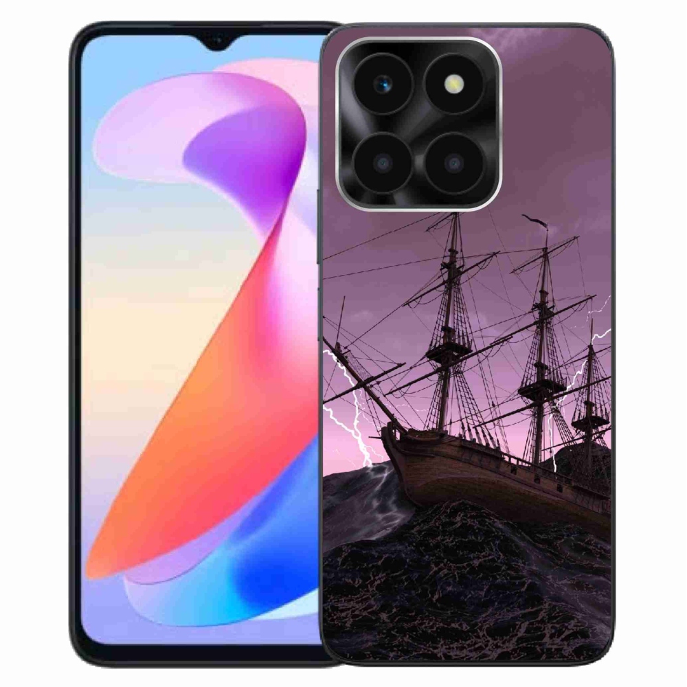 Zselés borítás mmCase a Honor X6a számára - hajó a viharban